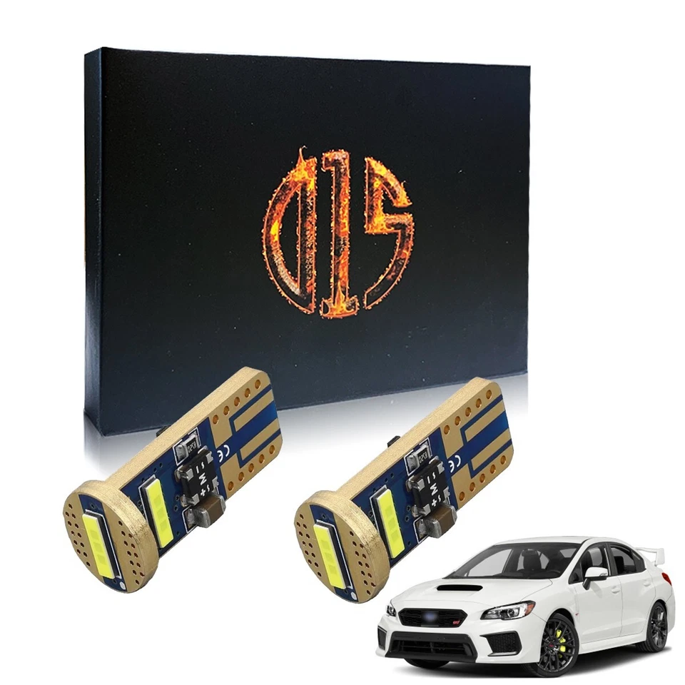 2 X Bombilla LED blanca T10 194 W5W matrícula para Subaru WRX 2004-2021 (STi) Foto 1 de 4