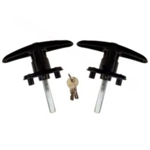 Bauer - Black Screw Mount T Handle - Short Shank - Pair (keyed alike) - Picture 1 of 1