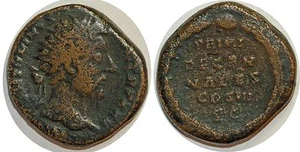 MARC AURÈLE Dupondius PRIMI/ DECEN/ NALES/ COS III +171 ROME - Imagen 1 de 1