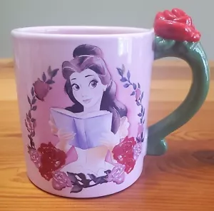 Disney Princess Beauty and the Beast Mug and Rose Handle New - Picture 1 of 2