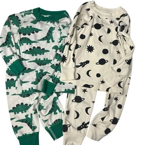 Hanna Andersson Schlafanzug Long John’s Jungen Größe 3T Space Planets Dinosaurier Paket - Bild 1 von 6