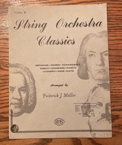 String Orchestra Classics Violin B Sheet Music Arranged By Frederick Muller ‘56 - Picture 1 of 10