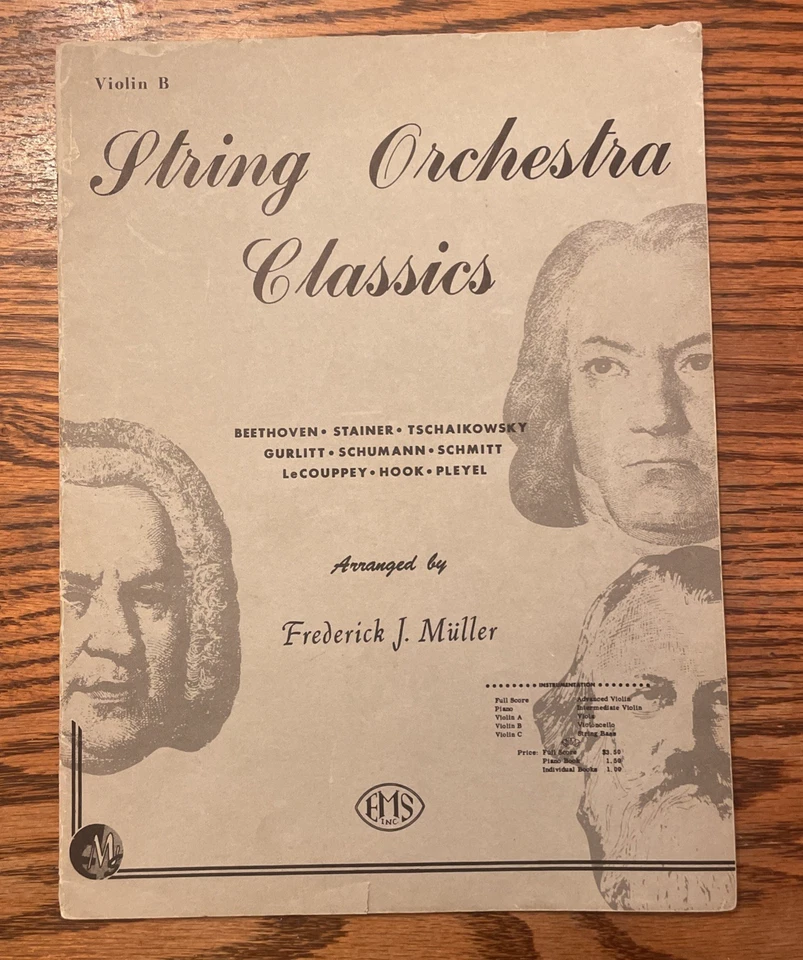 String Orchestra Classics Violin B Sheet Music Arranged By Frederick Muller ‘56 - Image 1 of 4