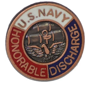 USN HONORABLE DISCHARGE HAT PIN - Picture 1 of 1