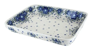 Blue Rose Polish Pottery Melanie Medium Rectangular Baker - Picture 1 of 1