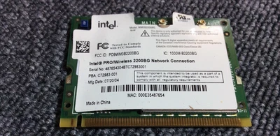 Intel PRO/Wireless 2200BG Mini-PCI WLAN-Karte – 802.11b/g – gebraucht, getestet - Bild 1 von 3