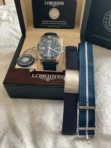 Longines HydroConquest Sunray Blue Men's Diver Watch L37423967 41 mm - Picture 1 of 3