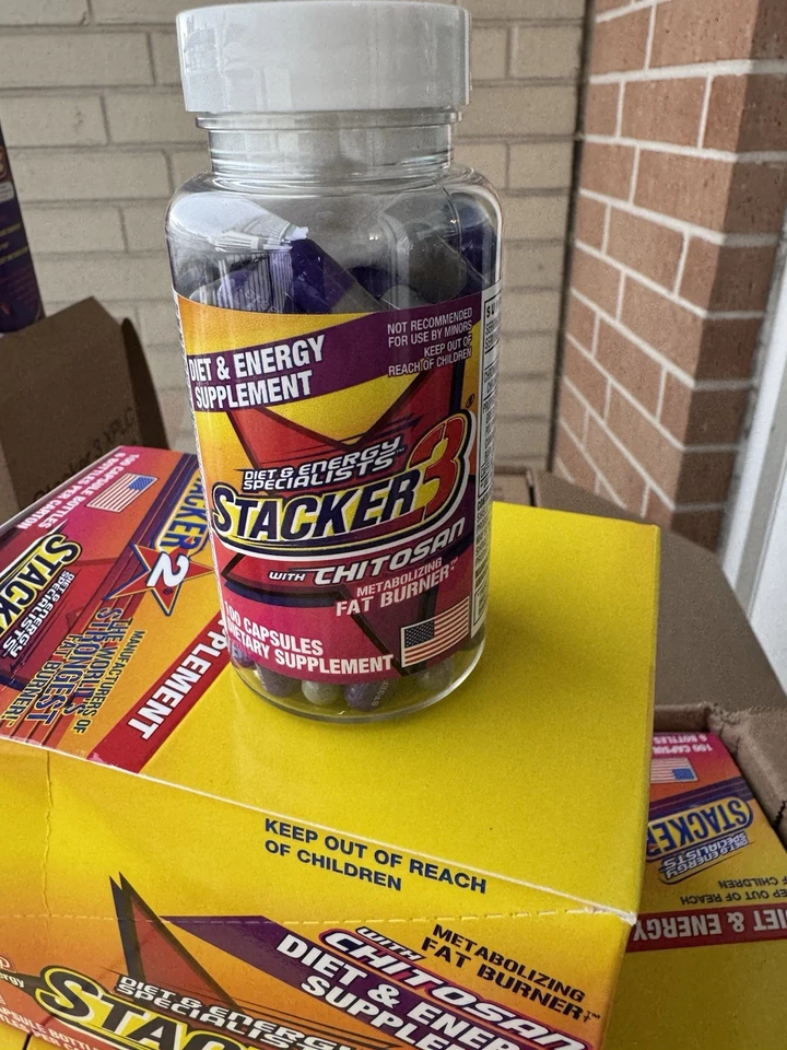STACKER with Chitosan Thermogenic For Fat Loss & burn and Energy Booster 100ct - Image 1 of 4