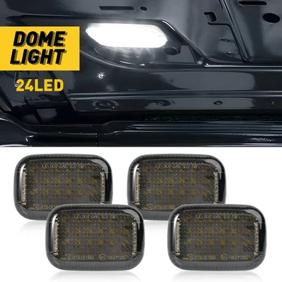 Luz de cortesia cúpula LED interior 4 peças branca para 2014-2023 Ford Transit Connect - Imagem 1 de 4
