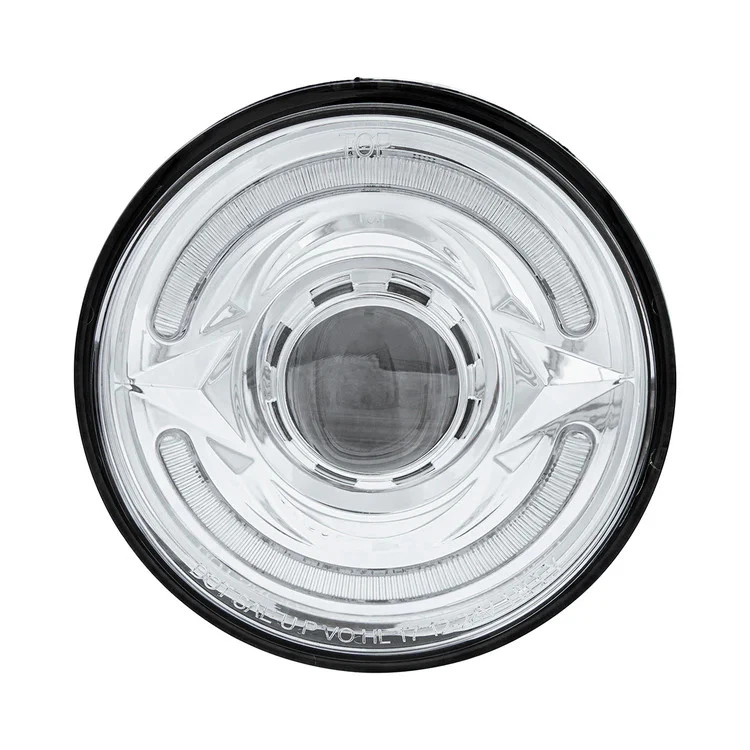 ULTRALIT- LED 5-3/4" Round Headlight with Dual Color LED Light Bar (Low Beam) - Image 1 of 4