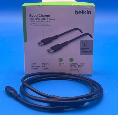 Belkin BoostCharge USB-C  Cable CAB003BT1MBK ✨🔥✨ NEW! OPEN BOX! ✨🔥✨ - Image 1 of 2