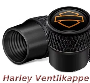 Ventilkappe, Harley Davidson, 2 Ventilkappen, Valve Caps, Schwarz - Picture 1 of 22