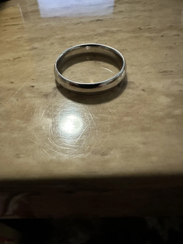 Aliança de casamento masculina de platina - Imagem 1 de 2