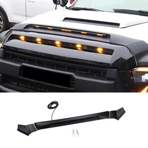 For Toyota Tundra 2014-2018 Glossy Black Front Bonnet Sandstone Strip Trim 3pcs - Bild 1 von 9