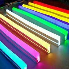 1-20M Neon Flex LED Strip Rope Light Waterproof DC 12V Flexible Outdoor Lighting