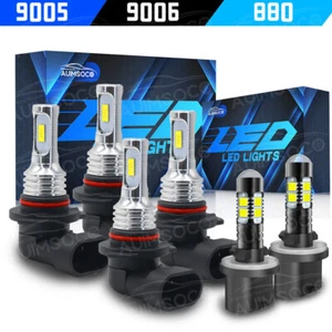 For Nissan Titan 2004-2015 6x Combo LED Headlights High+Low Beam Fog Light Bulbs - Picture 1 of 13