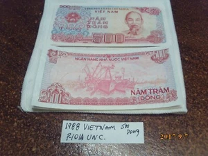 1988 VIETNAM 500 DONG P-101A 100 Pcs BUNDLE Lot of Uncirculated Notes - Picture 1 of 1