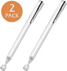 2X 4.5" Telescopic Magnet Pick-up Pen Tool Extend 18" Long Stainless Steel - Picture 1 of 8