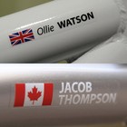 Bike Name Frame Stickers Vinyl Decal Cycle Helmet Personalised Any Flag BS01