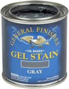 Mancha de gel base aceite General Finishes, 1/2 pinta, gris 1 media pinta, - Imagen 1 de 1