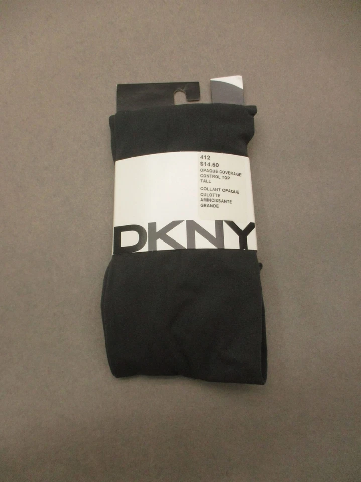 NUEVO CON ETIQUETAS DKNY Talla LT Mujer Gris Elastizado Opaco Cobertura Control Top Medias 1B Foto 1 de 4