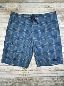 Jack O’Neill Collection Men's Board Shorts Surf Swim Trunks Blue Plaid Size 31 - Picture 1 of 12