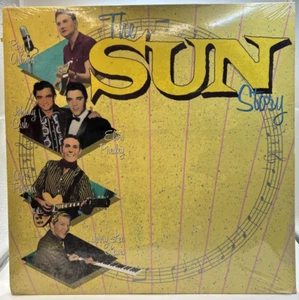 New "THE SUN STORY" LP 1987 Orbison, Elvis, Cash, Perkins, Lewis  Rhino Records - Picture 1 of 2