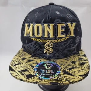 Gorra de béisbol bordada con letrero de dólar de dinero de nivel superior para hombre con cierre a presión OSFA - Imagen 1 de 8