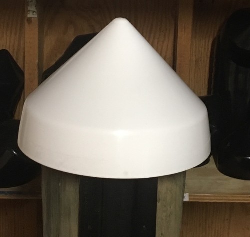 Flat Black Marine Dock Piling Cap - 7 Inch Boat Pylon Cover, Protects Wood Posts From Weather & Damage