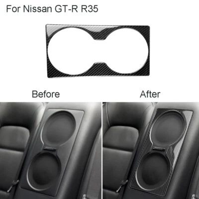 Carbon Fiber Rear Loudspeaker Cover Trim Sticker For Nissan GT-R R35 2008-2020 - Image 1 of 4