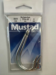 MUSTAD BIG GAME HOOKS - REF 7731-DT TAGLIA 10/0 & 11/0 & 12/0 - 29 CONFEZIONI - Foto 1 di 6