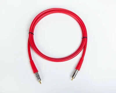 Cable coaxial rojo Canare L-5CFB 75ohm RCA a RCA, audio digital profesional video. Foto 1 de 3