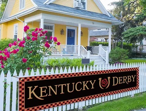 Kentucky Derby Fence Banner Run for the Roses Horse Racing Themed Party Photo Bo - Picture 1 of 12