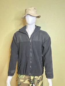 DSCP by Goodwill Ind Polartec Military Men Size MED Full Zip Fleece Jacket Black - Picture 1 of 8
