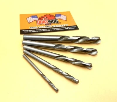 Drill Hog® 5 Pc Left Hand Drill Bit Set Niobium Nb41 Reverse Lifetime Warranty - Image 1 of 4