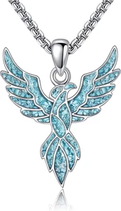 Sterling Silver Turquoise Pendant Necklace Christmas Jewelry Gifts for Women Men - Picture 1 of 5