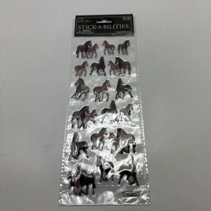Stick A Bilities Horse Stickers New Puffy 18 Pieces - Picture 1 of 3