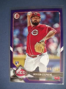 JACKSON STEPHENS 2018 Bowman Purple #48 Reds 200/250 RC - Picture 1 of 1