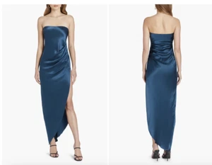 New $240 Amanda Uprichard 100% Silk Janae Cocktail Dress Size Medium Nightwind - Picture 1 of 6