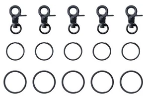 5 Pcs Dog Tag Clips with 5 Pcs 3/4 Inch Keychain 5 Pcs 1 Inch Keychain Multip... - Picture 1 of 6