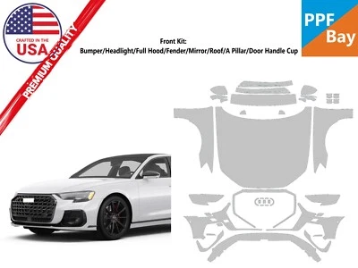 Kit precortado película protección pintura delantera PPF para Audi A8/S8 2022-2025 Foto 1 de 4