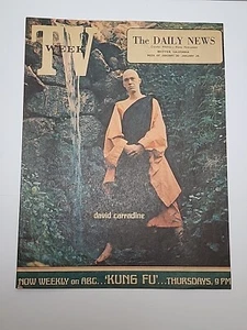 TV Week The Daily News Kung Fu David Carradine Cover Jan 1973 Whittier Ca JRR7 - Picture 1 of 12