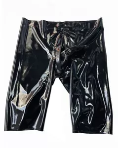 Pantaloncini in gomma lattice vita alta merluzzo bianco guaina pene nascosta guaina anus guaina 0,4 mm - Foto 1 di 4