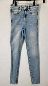 Free People Women's Teens Size 25 Stretch Denim Skinny Jeans Capri Low-rise - Picture 1 of 9