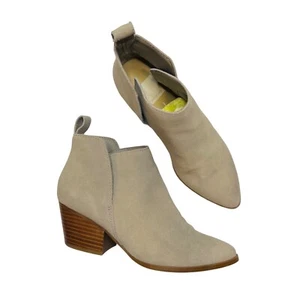 Dolce Vita Daine Botines Cuero Gamuza Tostado Tacón Bloque Puntera Punta Talla 7.5 - Imagen 1 de 10
