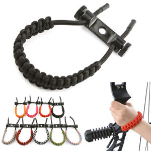 1pcs Compound Bow Wrist Sling Braided Strap Cord Rope Adjustable Archery Hunting