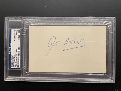 Art Modell Signed Index Card Future HOF Football Browns & Ravens PSA/DNA Auth - Image 1 of 3