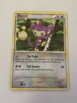 Aipom 43/95 Pokemon HG & SS Unleashed Common Non Holo NM/MINT 2010 box-S2 - Image 1 of 2