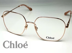 Nuevas Gafas Chloe CH0023O 002 Metal Dorado Cuadrado 59-140 Italia - Imagen 1 de 11