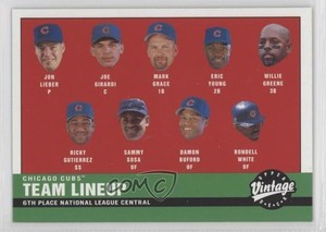 2001 Vintage Jon Lieber Joe Girardi Mark Grace Eric Young Willie Greene #219